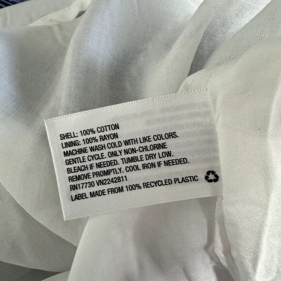 NWT A New Day Blue White Striped Skirt Size 16 Asymmetrical Ruffle - Picture 9 of 10